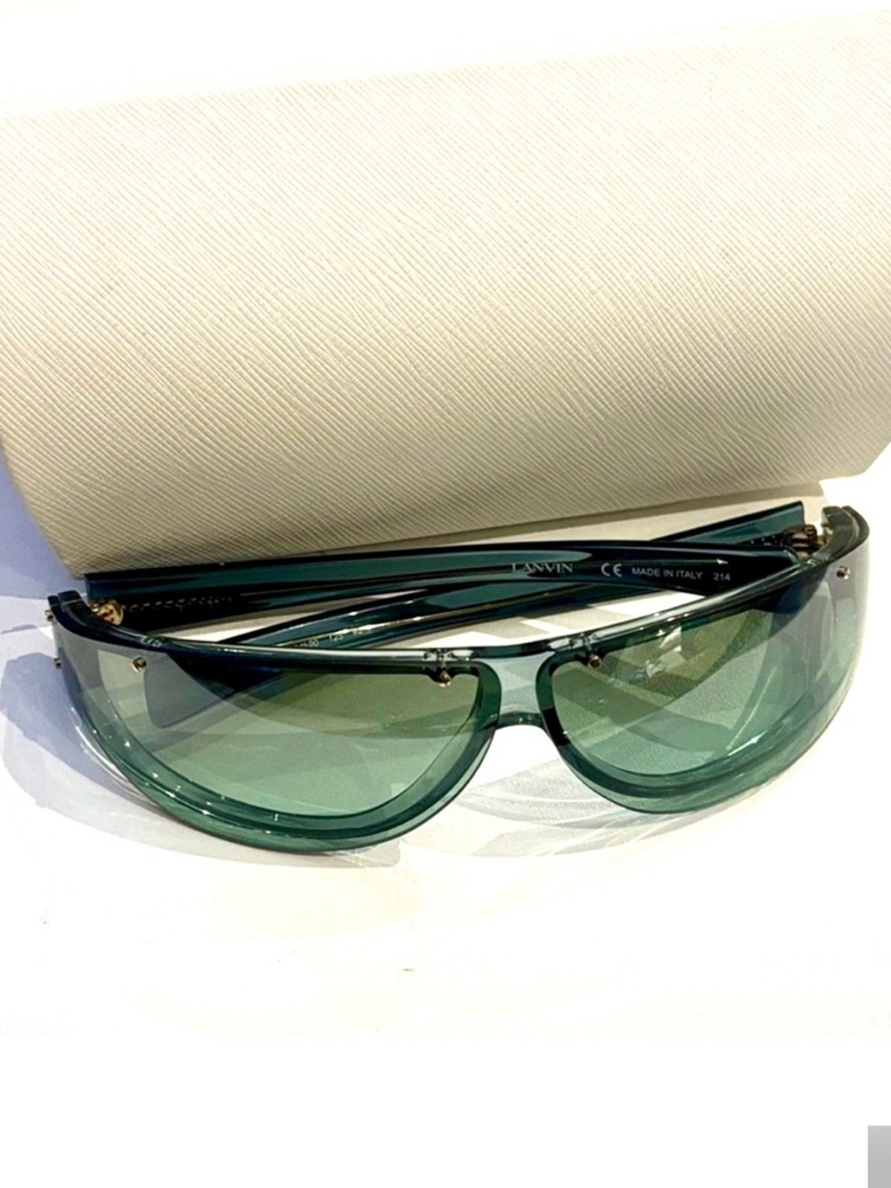 Lanvin Green Shield Tinted Sunglasses
